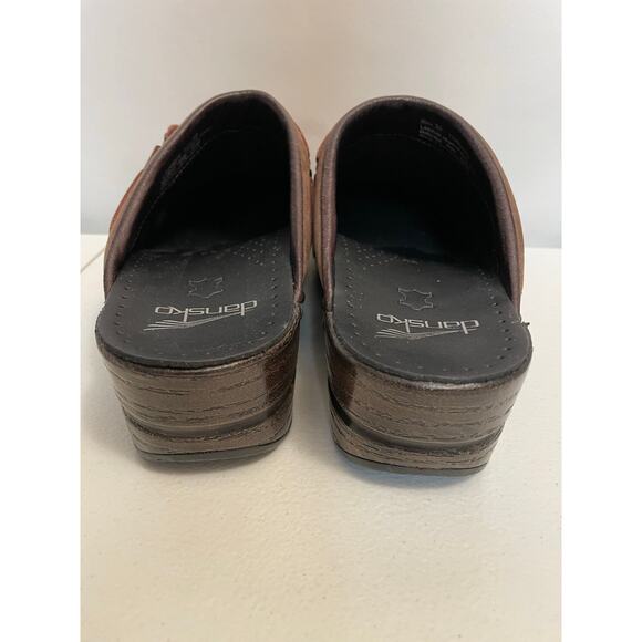 Dansco clog women’s size 39 brown leather with tassel, slip on - Picture 4 of 11